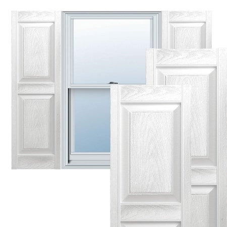 Builders Edge, Standard Two Equal Panels, Raised Panel Shutters, 30120043001